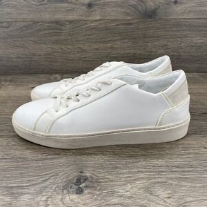 THOUSAND FELL Eco Recycled White Leather Low Top Sneakers Women's 8